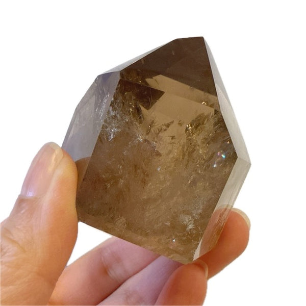 Smoky Quartz Tower with Rainbows 1