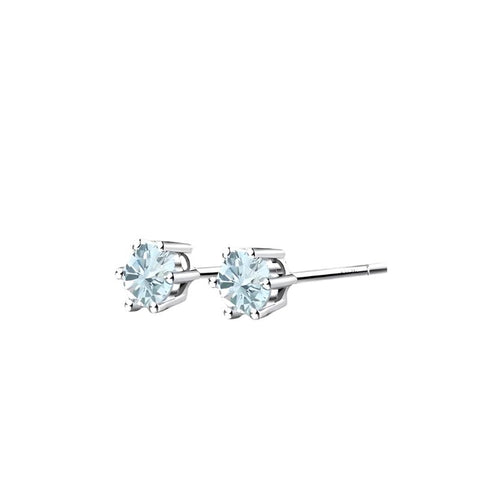 Blue Topaz Stud Earring 925 Sterling Silver