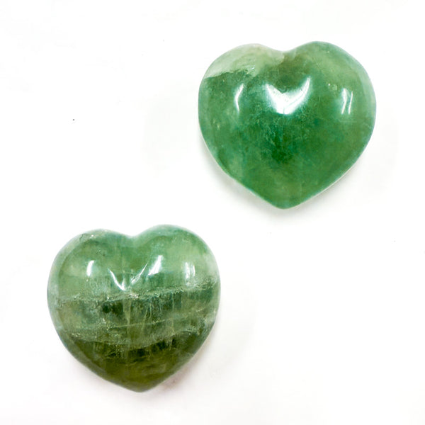 Green Calcite Heart