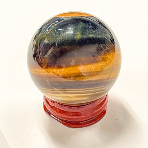 Tiger's Eye with Blue Sphere