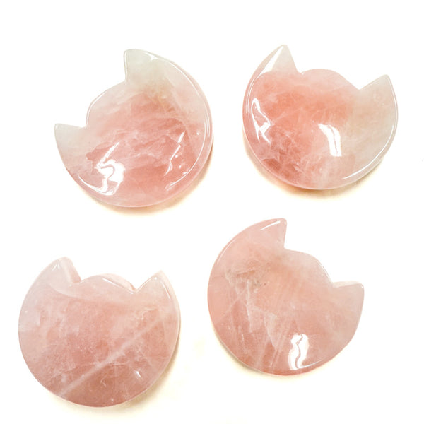 Rose Quartz Kitty Cat Bowl