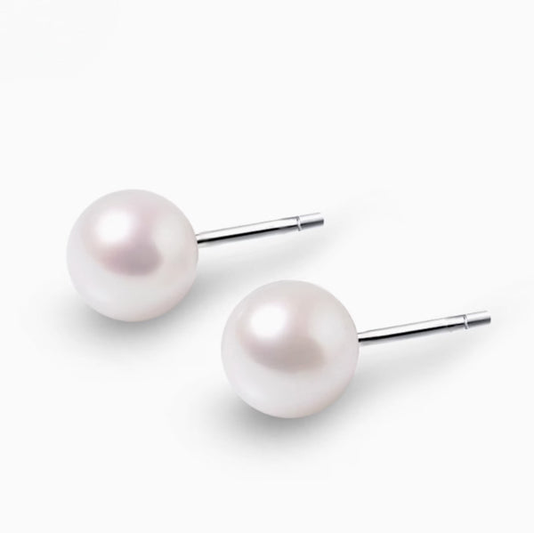 Freshwater Pearl Stud Earring 925 Sterling Silver