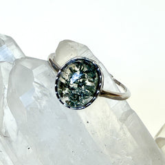 Green Phantom Quartz 925 Sterling Silver Ring