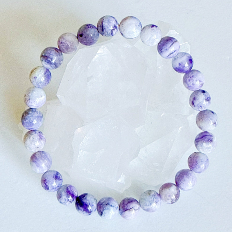 Violet Flame Opal Bracelet 7.5mm (Rare)