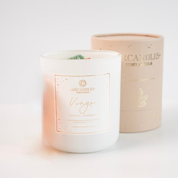 Virgo - Personalised Crystal Candle