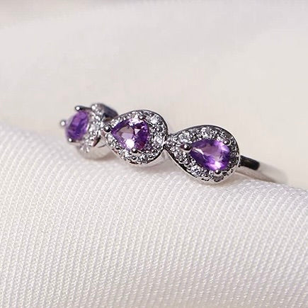 Amethyst Ring 925 Sterling Silver