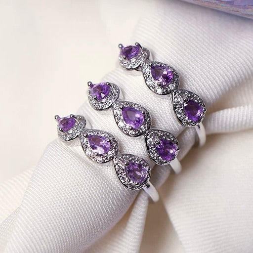 Amethyst Ring 925 Sterling Silver