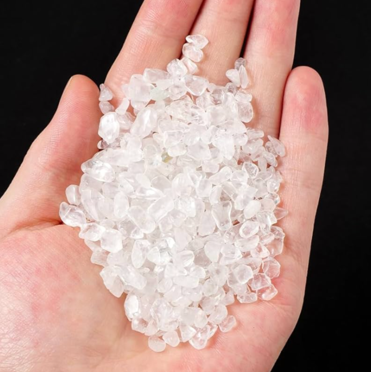 Clear Quartz Chips 100g - FREE with any purchase, use Code "RECHARGE"