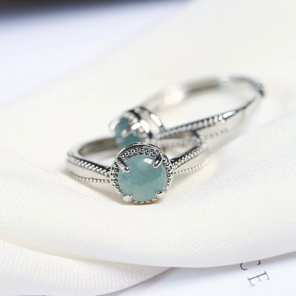 Jade Ring 925 Sterling Silver