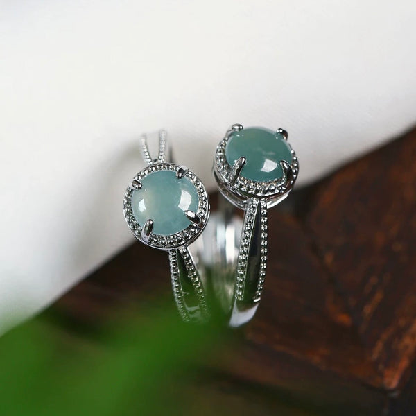 Jade Ring 925 Sterling Silver