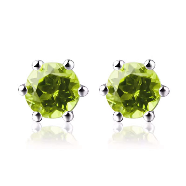 Peridot Stud Earring 925 Sterling Silver