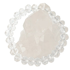 Clear Quartz Bracelet Faceted 9mm