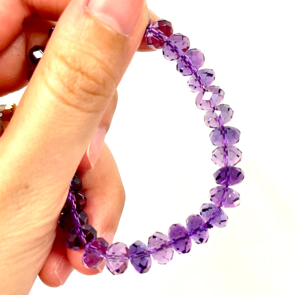 紫水晶刻面切割手鍊
