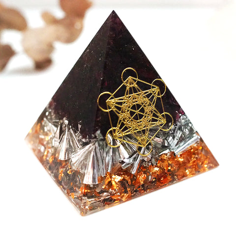Pyramid Orgonite | Garnet | Base Chakra
