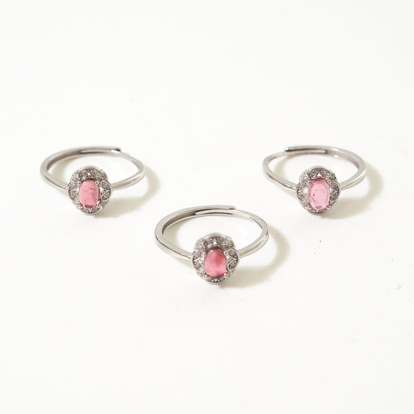 Pink Tourmaline (Oval) 925 Sterling Silver Ring