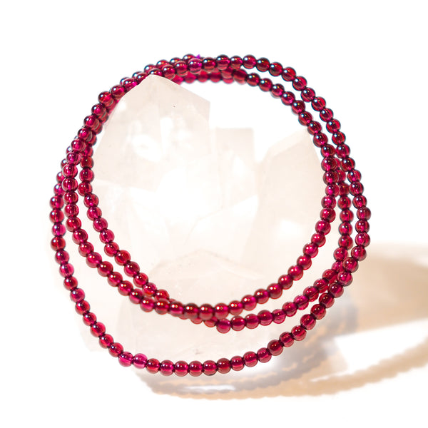 Garnet 3 Loops Bracelet/Necklace