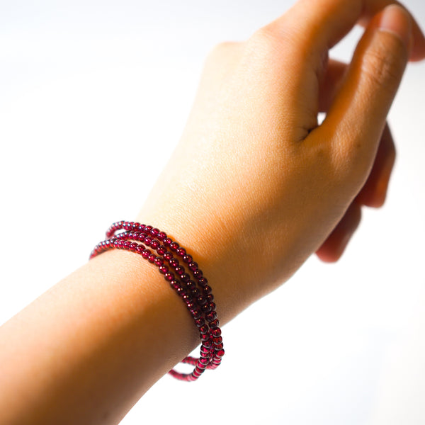 Garnet 3 Loops Bracelet/Necklace