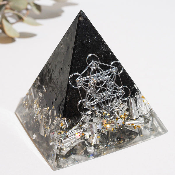 Pyramid Orgonite | Black Tourmaline | Base Chakra