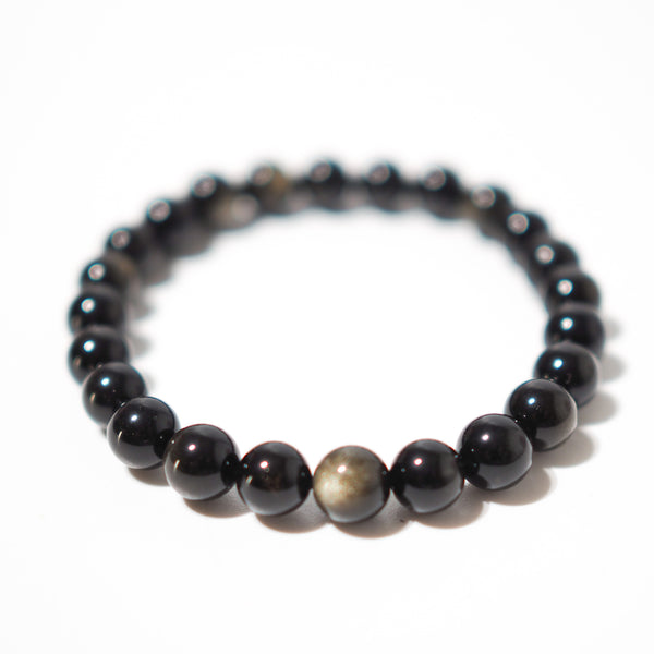Gold Sheen Obsidian Bracelet
