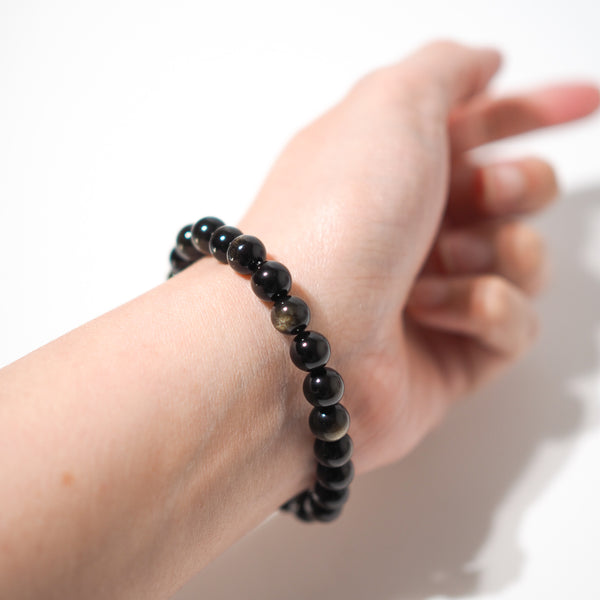 Gold Sheen Obsidian Bracelet
