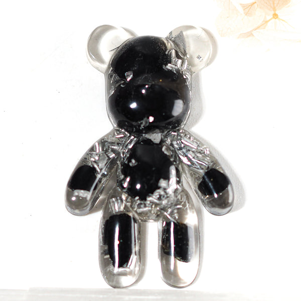 泰迪熊形狀 Orgonite |黑電氣石 |基礎查克拉