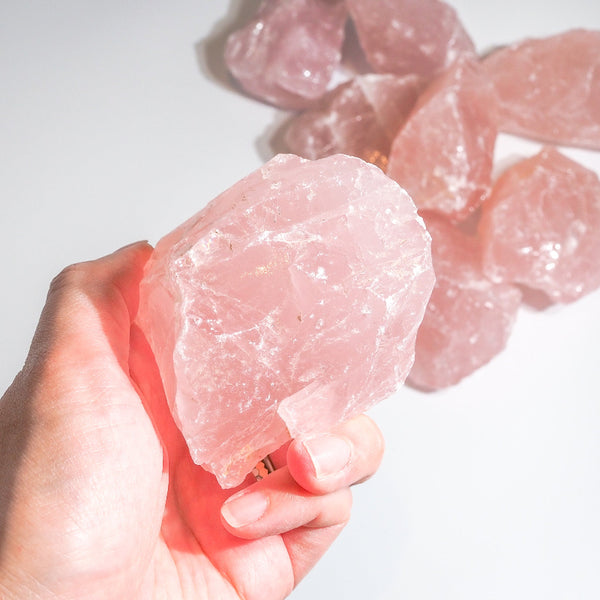 Rose Quartz Raw Medium