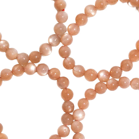4 Sunstone Bracelet 8mm on white background