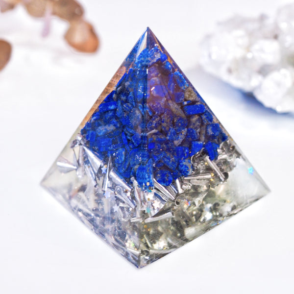 Pyramid Orgonite | Lapis Lazuli | Throat Chakra