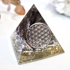 Pyramid Orgonite | Smoky Quartz | Base Chakra