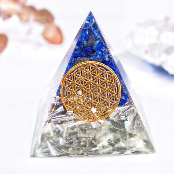 Pyramid Orgonite | Lapis Lazuli | Throat Chakra