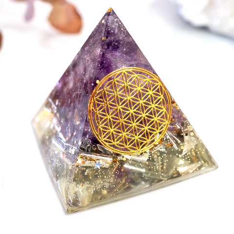 Pyramid Orgonite | Amethyst | Third Eye Chakra